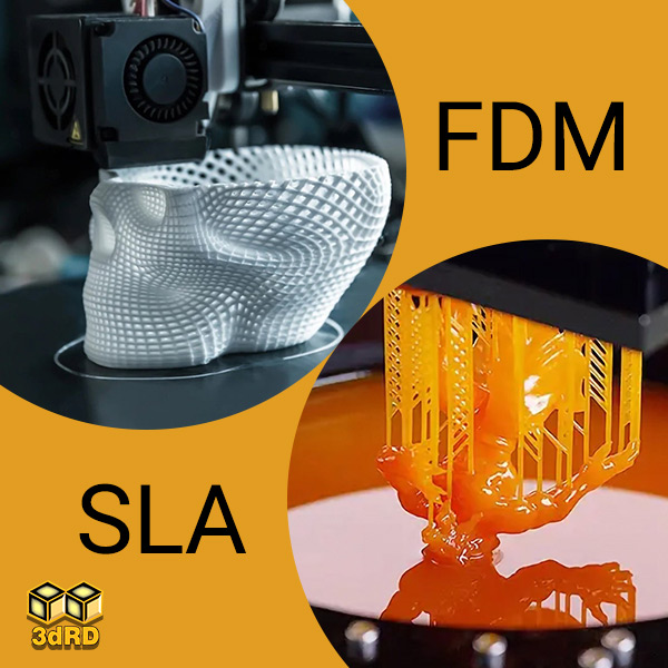 پرینتر سه بعدی فیلامنتی FDM یا رزینی SLA
