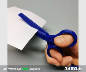 دانلود طرح سه بعدی قیچی دسته پلاستیکی