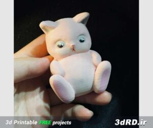 دانلود طرح سه بعدی اسباب بازی گربه کوچک زیبا