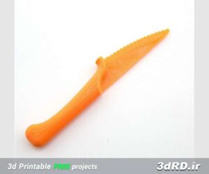 دانلود طرح سه بعدی چاقو پلاستیکی برای طراحی میوه ها