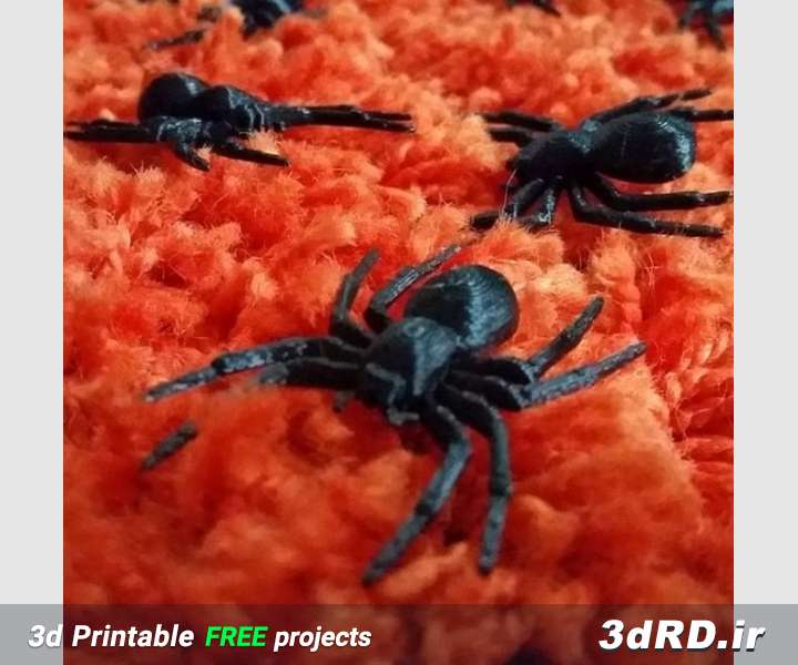 دانلود طرح سه بعدی عنکبوت پلاستیکی اسباب بازی