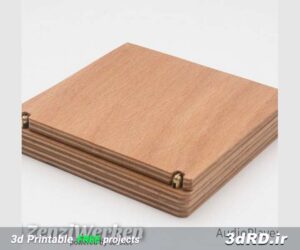 دانلود طرح سه بعدی جعبه طرح چوب تخت باریک