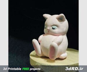 دانلود طرح سه بعدی اسباب بازی گربه کوچک زیبا