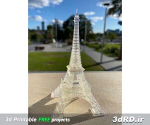 دانلود طرح سه بعدی برج ایفل شفاف