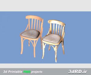 دانلود طرح سه بعدی صندلی کافه