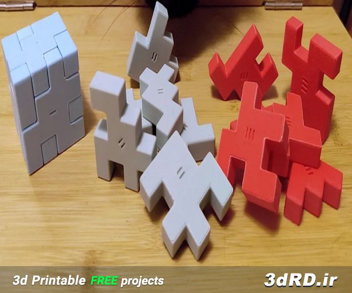 دانلود طرح سه بعدی پازل مکعبی/پازل سه بعدی/پازل مکعبی پرینت سه بعدی/پازل پرینت سه بعدی/پازل