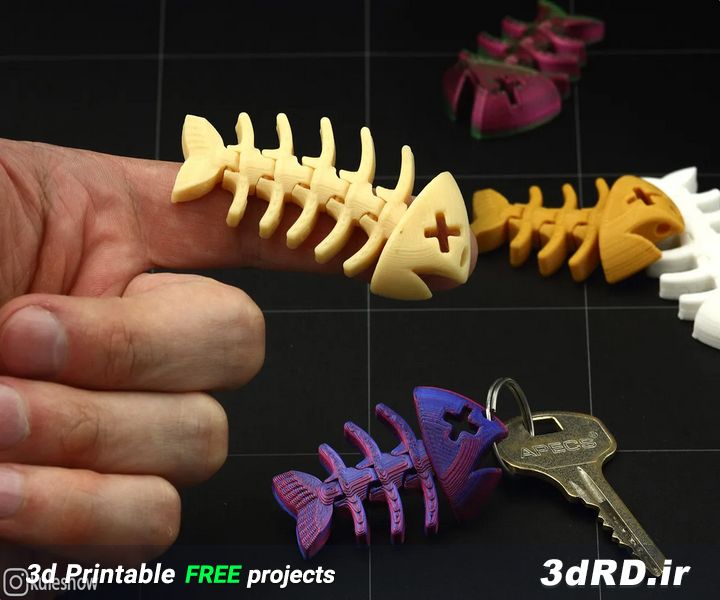 دانلود طرح سه بعدی جاکلیدی استخوان ماهی/جاکلیدی/جاکلیدی سه بعدی