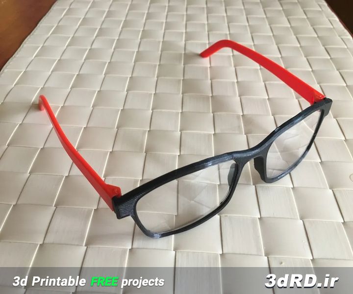 دانلود طرح سه بعدی فریم عینک/فریم سه بعدی /فریم عینک پلاستیکی