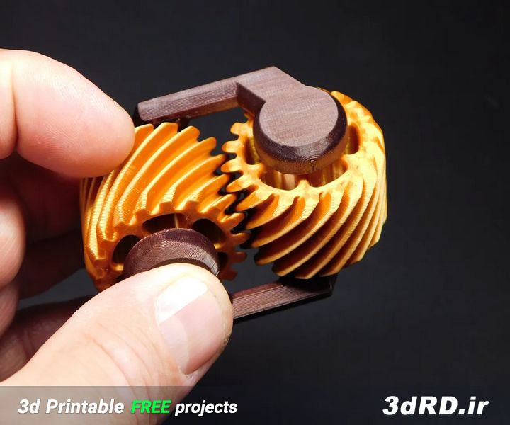 دانلود طرح سه بعدی فیجت چرخ دنده حلزونی/فیجت سه بعدی/اسپینر/اسپینر سه بعدی