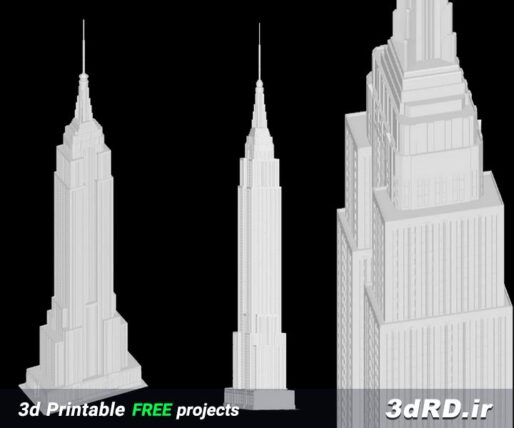 طرح آماده پرینتر سه بعدی ماکت ساختمان امپایر استیت