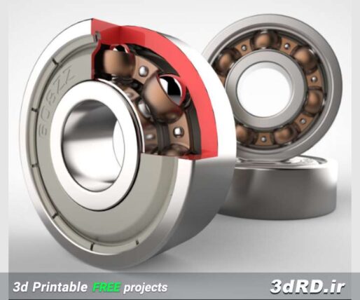 دانلود طرح آماده بلبرینگ 608zz برای پرینتر سه بعدی