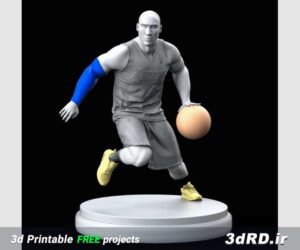 دانلود طرح آماده پرینتر سه بعدی برای فیگور بسکتبالیست