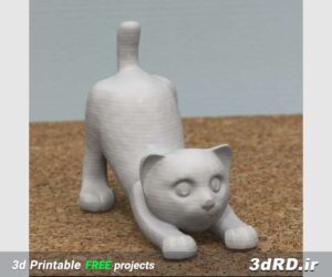 دانلود طرح آماده پرینتر سه بعدی برای ساخت گربه