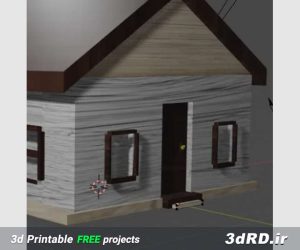 دانلود طرح آماده کلبه برای پرینتر سه بعدی