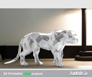 دانلود طرح مجسمه ببر برای پرینتر سه بعدی