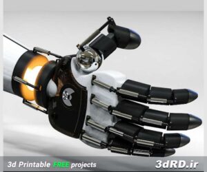 دانلود طرح آماده پرینتر سه بعدی برای دست ربات