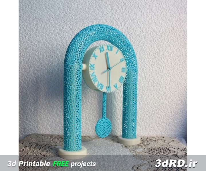دانلود طرح سه بعدی ساعت رومیزی