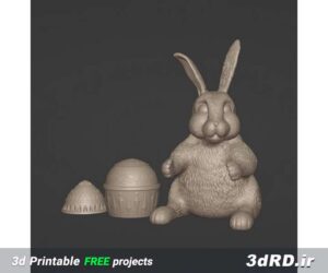 دانلود طرح سه بعدی مجسمه خرگوش