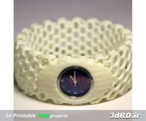 دانلود طرح سه بعدی دستبند مدل ساعت
