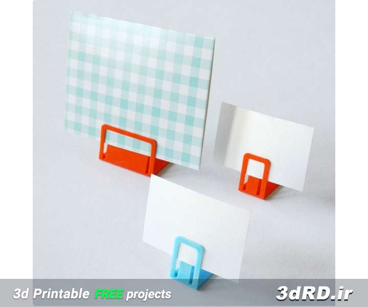 دانلود طرح سه بعدی پایه نگهدارنده کارت و کاغذ