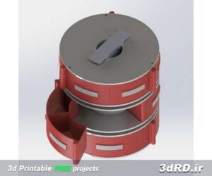 دانلود طرح سه بعدی کشو قرقره مغناطیسی