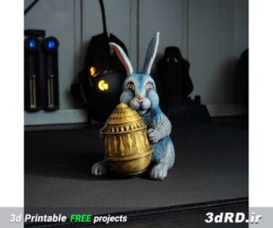 دانلود طرح سه بعدی مجسمه خرگوش