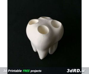 دانلود طرح سه بعدی جا مسواکی مدل دندان
