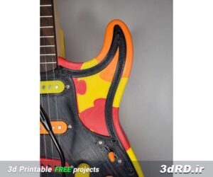دانلود طرح سه بعدی بدنه پازلی گیتار برقی