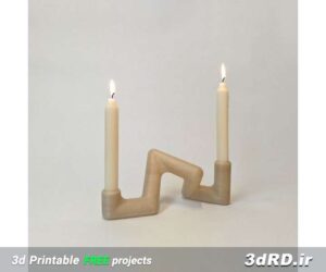 دانلود طرح سه بعدی جا شمعی رومیزی