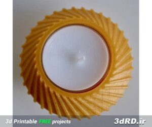 دانلود طرح سه بعدی جا شمعی کوچک رومیزی