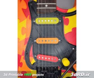دانلود طرح سه بعدی بدنه پازلی گیتار برقی