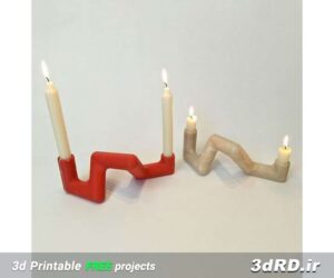 دانلود طرح سه بعدی جا شمعی رومیزی