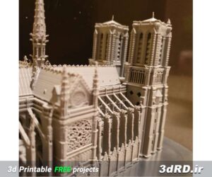 طرح سه بعدی کلیسای نوتردام پاریس