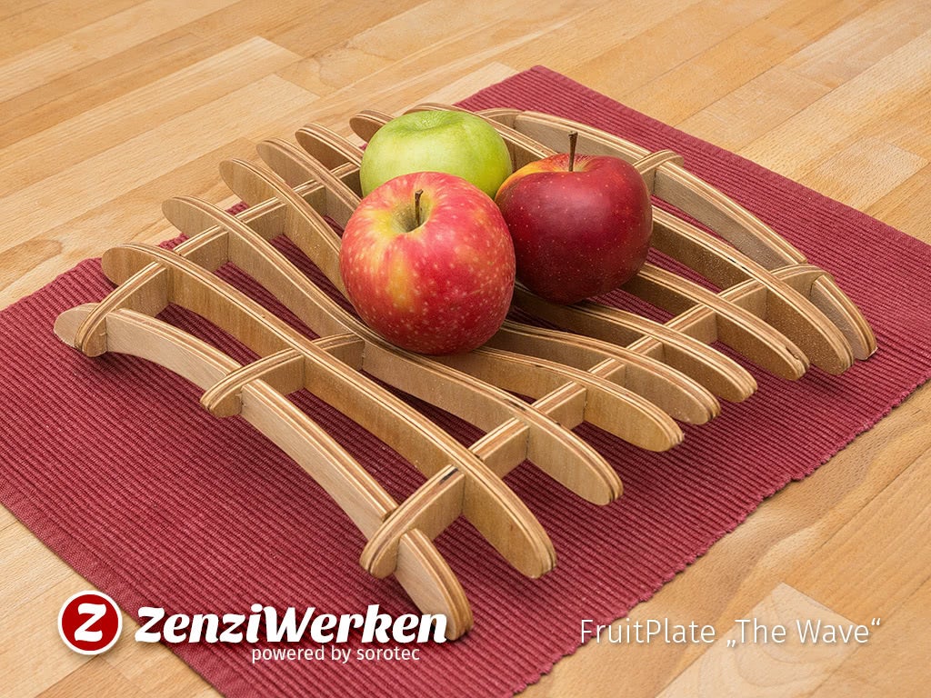 دانلود طرح سه بعدی بشقاب طرح چوب برای میوه