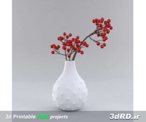دانلود طرح سه بعدی گلدان/گلدان تزیینی/گلدان سفید