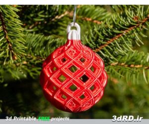 دانلود طرح سه بعدی توپ کریسمس/توپ تزیینی/تزئینات درخت کریسمس