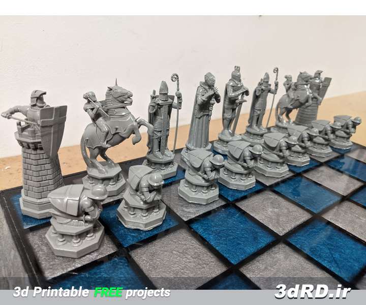 دانلود طرح سه بعدی مهره های شطرنج