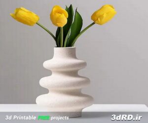 دانلود طرح سه بعدی گلدان طرح استپ حلقه ای/گلدان مدرن/گلدان طرح چرخشی