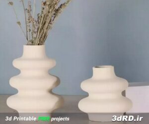 دانلود طرح سه بعدی گلدان طرح استپ حلقه ای/گلدان مدرن/گلدان طرح چرخشی