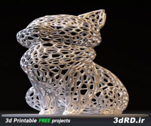 دانلود طرح سه بعدی مجسمه گربه/گربه تزیینی/مجسمه طرح مشبک/مجسمه تزیینی
