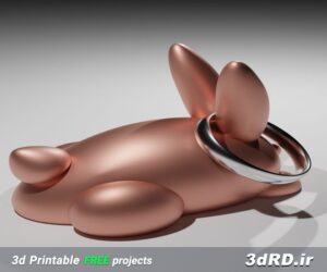 دانلود طرح سه بعدی استند جواهرات/پایه نگهدارنده جواهرات/ پایه نگهدارنده طرح خرگوش