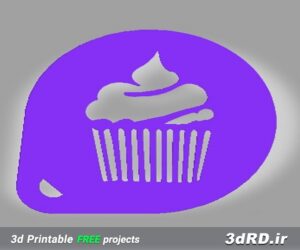 دانلود طرح سه بعدی شابلون کاپ کیک/شابلون/شابلون کیک کوچک