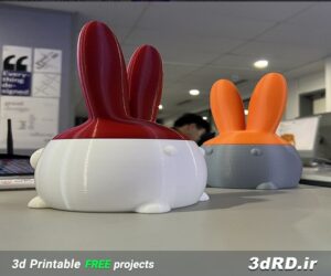 دانلود طرح سه بعدی قلک/ جعبه پول/قلک طرح خرگوش/جعبه پول طرح خرگوش