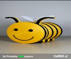 دانلود طرح سه بعدی جادستمال کاغذی/جعبه دستمال کاغذی/باکس دستمال کاغذی/جعبه طرح زنبورعسل/جعبه دستمال کاغذی کودک