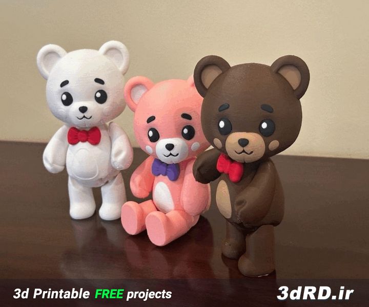 دانلود طرح سه بعدی مجسمه عروسکی/مجسمه خرس/خرس عروسکی/خرس عروسکی سه بعدی
