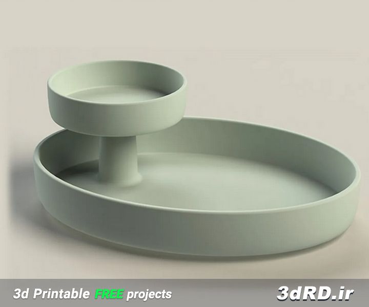 دانلود طرح سه بعدی سینی تزیینی/سینی دو طبقه/سینی مدرن/سینی دکوری
