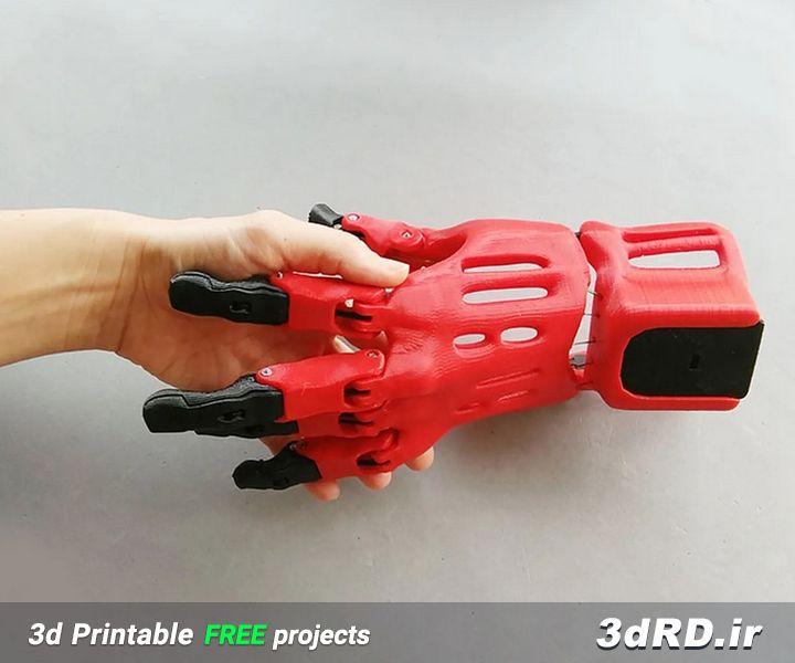 دانلود طرح سه بعدی دست مصنوعی/پروتز دست/پروتز دست سه بعدی/پروتز سه بعدی/پروتز دست هوشمند