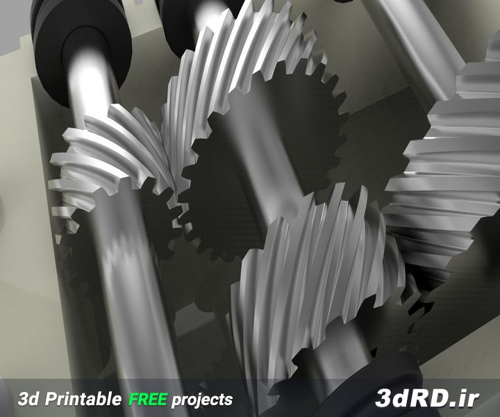 دانلود طرح سه بعدی گیربکس/گیربکس ماشین/گیربکس سه بعدی ماشین/چرخ دنده سه بعدی