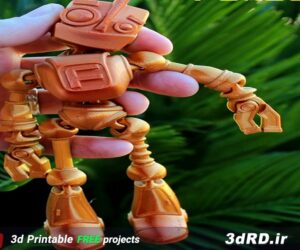 دانلود طرح سه بعدی ربات/ربات متحرک/ربات متحرک سه بعدی/ربات کوچولو/ربات کوچک سه بعدی/ربات پرینت سه بعدی/رباتیک