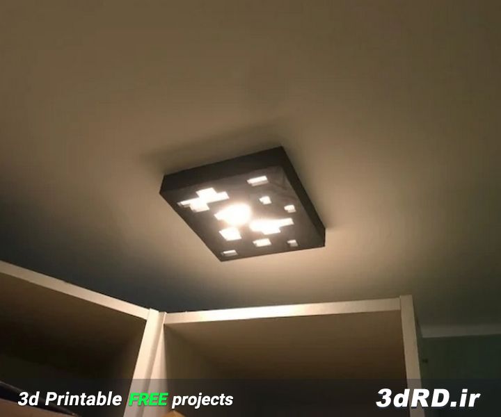 دانلود طرح سه بعدی لامپ ماینکرفت/لامپ سقفی/لامپ سقفی سه بعدی/لوستر سقفی/لوستر سقفی ماینکرفت